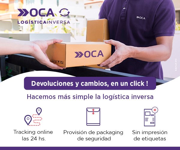 Camión de OCA entregando paquetes en Córdoba