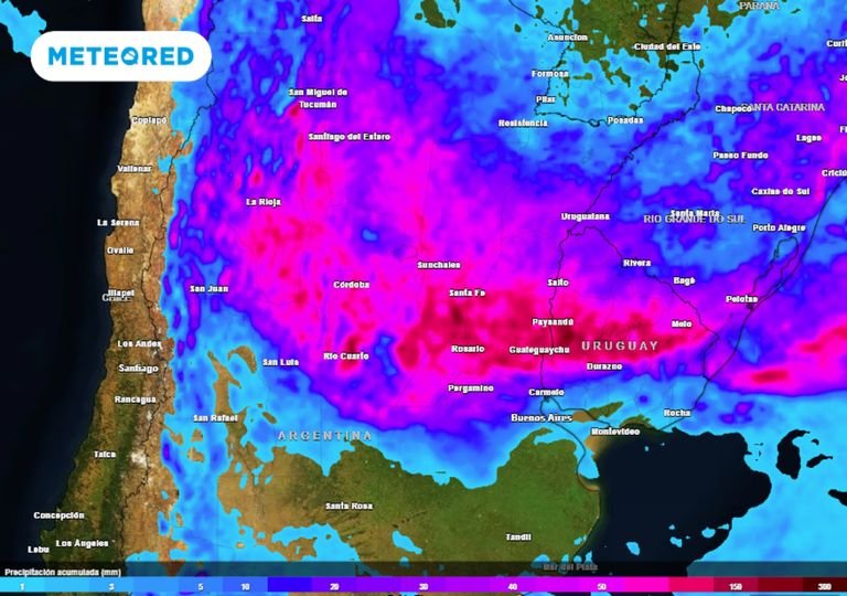Comparativa entre lluvia en Entre Ríos y Córdoba