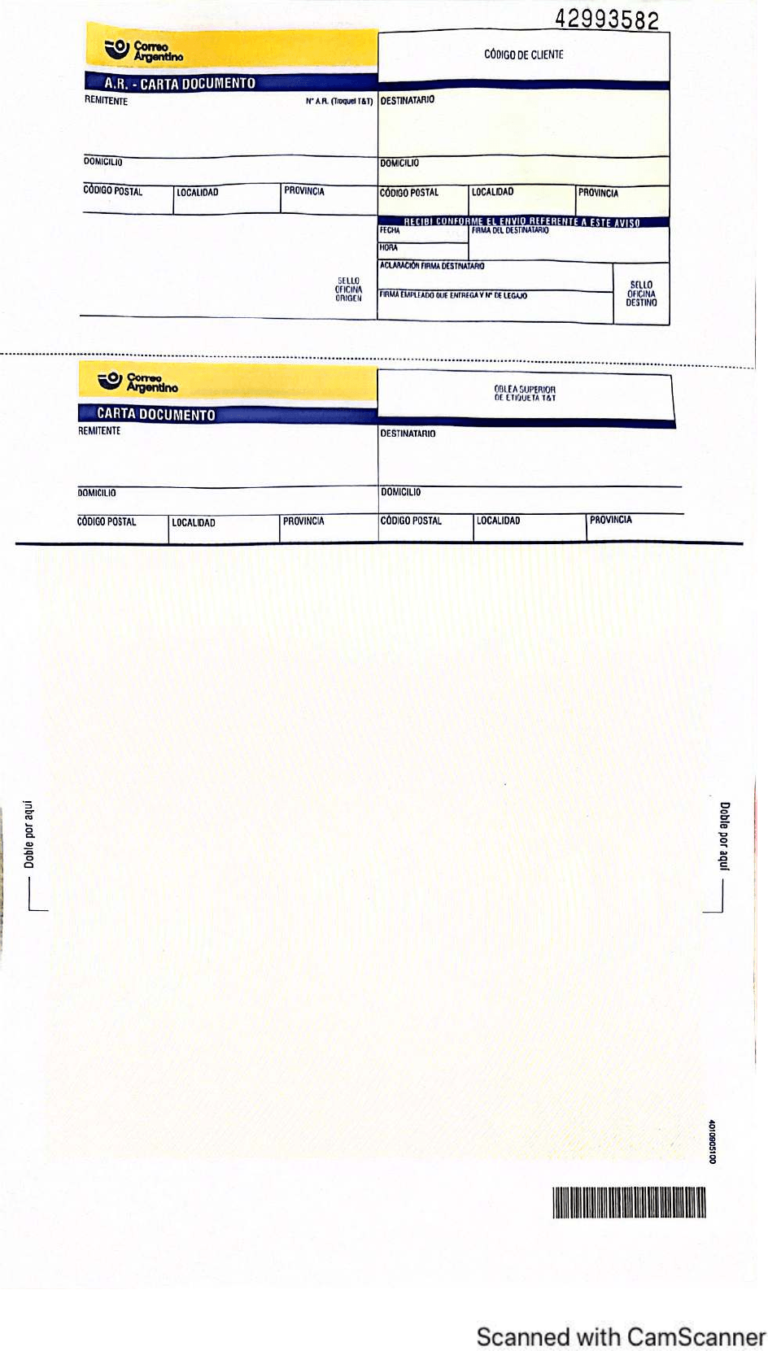 Cómo hago para imprimir una carta documento de Correo Argentino