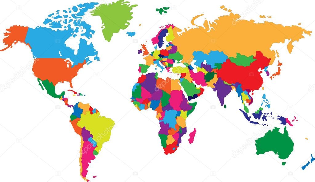 depositphotos 1149845 stock illustration colorful world map
