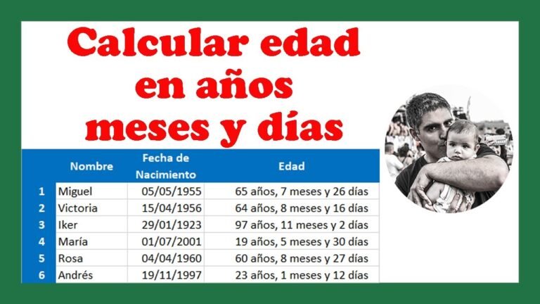 Cómo saber cuántos meses tengo según mi fecha de nacimiento