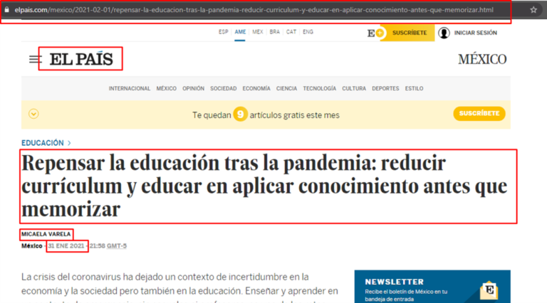 Cómo citar una página web en formato APA sin autor